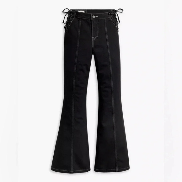 Levis x Barbie Ferreira Lace-up Flare Jeans - Picture 1 of 9